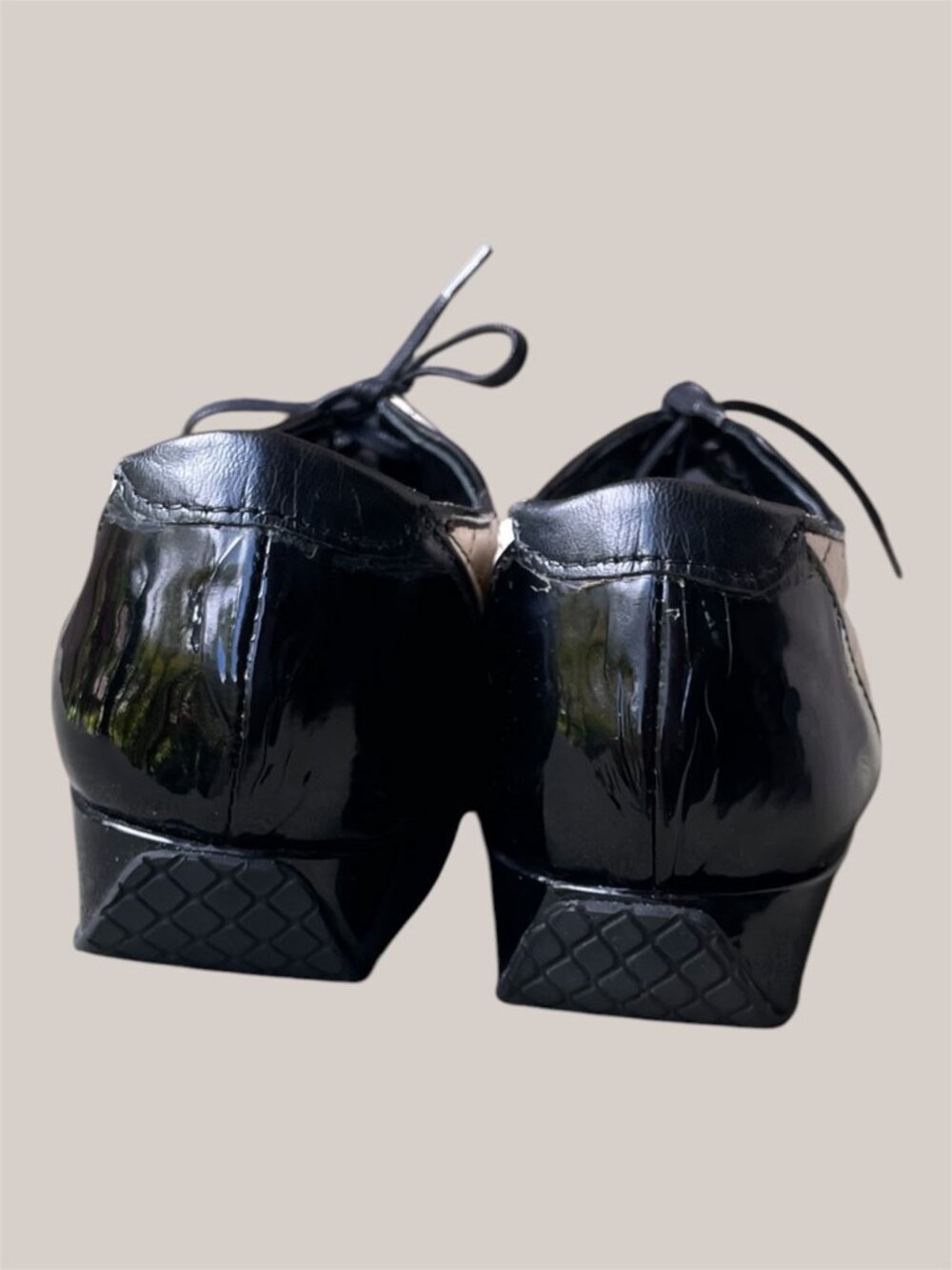 Amalfi by Rangoni Leather Sneakers Made in Italy Black/Biege - Picture 3 of 6